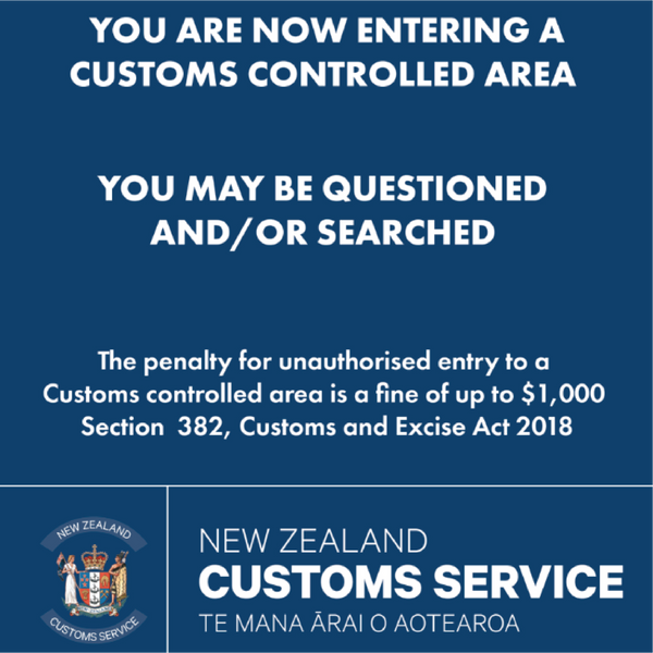 NZ Customs Service - Customs Controlled Area (CCA)